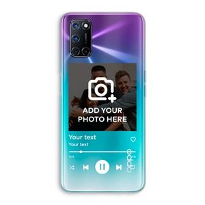 CaseCompany Music Player: Oppo A92 Transparant Hoesje