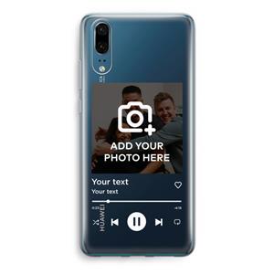 CaseCompany Music Player: Huawei P20 Transparant Hoesje