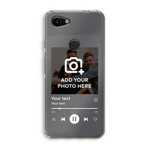 CaseCompany Music Player: Google Pixel 3a Transparant Hoesje