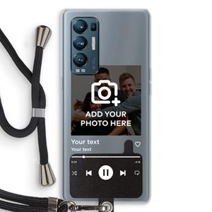 CaseCompany Music Player: Oppo Find X3 Neo Transparant Hoesje met koord