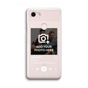 CaseCompany Music Player: Google Pixel 3 Transparant Hoesje
