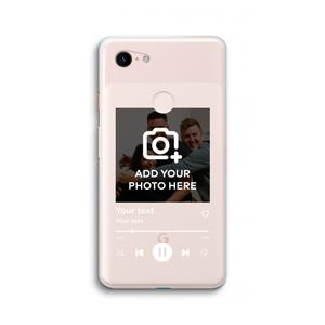 CaseCompany Music Player: Google Pixel 3 XL Transparant Hoesje