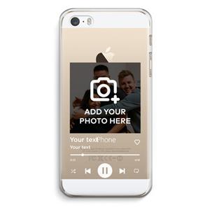 CaseCompany Music Player: iPhone 5 / 5S / SE Transparant Hoesje
