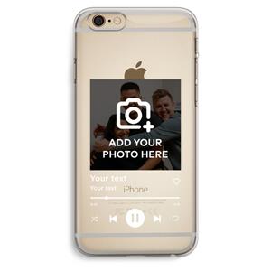 CaseCompany Music Player: iPhone 6 Plus / 6S Plus Transparant Hoesje