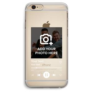CaseCompany Music Player: iPhone 6 Plus / 6S Plus Transparant Hoesje
