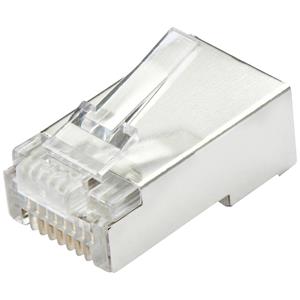 LINDY RJ45 Stecker STP Cat.5e 62406 Stecker, gerade Polzahl 8 Transparent 10St.