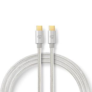 Nedis Usb-kabel - Aluminium - 2.00 M