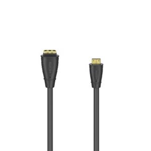 Hama 00205167 HDMI Adapterkabel [1x HDMI-Buchse - 1x Mini-HDMI-Stecker] Schwarz 10cm