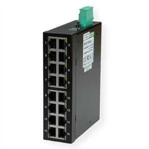 ROLINE Industrial Fast Ethernet Switch - Switch - 16 Anschlüsse - unmanaged