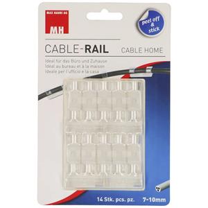 maxhauriag Max Hauri AG Kabelclip Zelfklevend 164657 Bundel-Ø (bereik) 10 mm (max) Transparant 14 stuk(s)