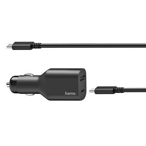Autolader hama notebook usb-c 5-20v/70w zwart