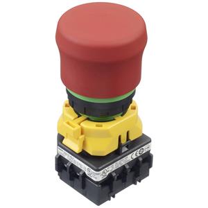 Idec LBW6L-M1T64Y Verlichte druktoets 250 V, 125 V, 30 V 5 A 2x uit/(aan) Moment (Ø) 22 mm IP65 1 stuk(s)