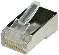 Roline 12.01.1089 Modular-Plug geschirmt, Kat.5e (Class D), 10 Stck 12.01.1089 Stecker, gerade Silbe