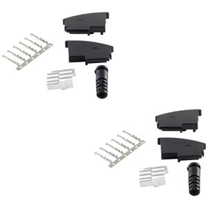 Shiverpeaks BASIC-S 2x Telefon TAE N-Stecker, unmontiert, Bausatz Stecker, gewinkelt Schwarz Inhalt: