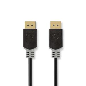 Nedis DisplayPort-Kabel | DisplayPort Male | DisplayPort Male | 8K@60Hz | Verguld | 1.0 m | Rond | PVC &VerticalLin