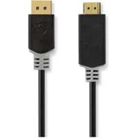 Nedis DisplayPort-Kabel | DisplayPort Male | HDMI© Connector | 4K@30Hz | Verguld | 1.0 m | Rond | PVC &Vertica