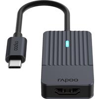 Rapoo USB-C Adapter, USB-C naar HDMI, grijs Desktop accessoire Zwart