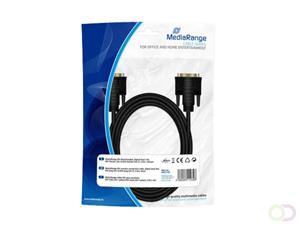 Mediarange MRCS130 DVI kabel 3 m DVI-D Zwart