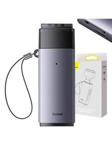 Baseus Lite Series USB-A SD/MicroSD Geheugenkaartlezer - Grijs