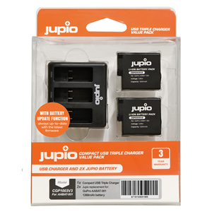 Jupio Kit: Battery GoPro HERO8/7/6/5 & HERO (2018) accu (2x)