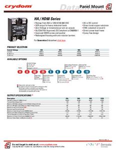 Crydom HD6050K CRZ SSR Relay Panel Mount