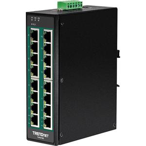 Trendnet »TI-PG160 DIN-Rail Switch PoE+ 16-Port Industrial Gigabit« Netzwerk-Switch