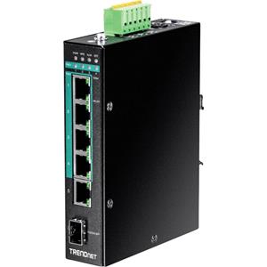 Trendnet »TI-PG541i 6-Port Switch PoE+ Industrial Gigabit Layer 2 DIN-Rail« Netzwerk-Switch