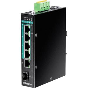 Trendnet »TI-PG541i 6-Port Switch PoE+ Industrial Gigabit Layer 2 DIN-Rail« Netzwerk-Switch