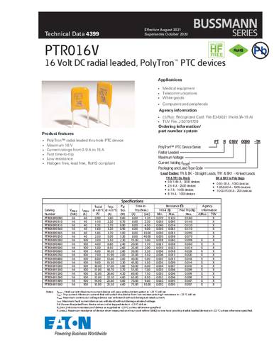 bussmannbyeaton Bussmann by Eaton PTR016V0600-BK1 PTC-Sicherung