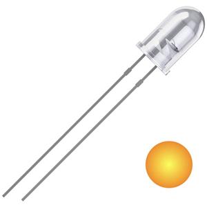 Quadrios 2111O179 Bedrade LED Geel Rond 5 mm 2500 mcd 25 ° 20 mA 2 V