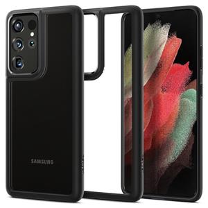 Spigen Ultra Hybrid Samsung Galaxy S21 Ultra 5G Case - Zwart / Doorzichtig