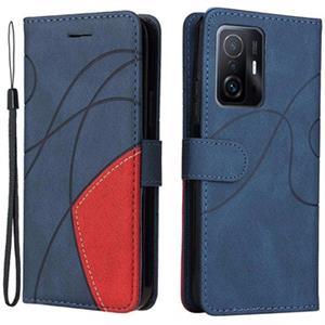 Bi-Color Series Xiaomi 11T/11T Pro Wallet Case - Blauw