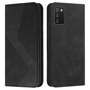 Zakelijke stijl Samsung Galaxy A03s Wallet Case - Zwart