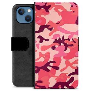 iPhone 13 Premium Portemonnee Hoesje - Roze Camouflage