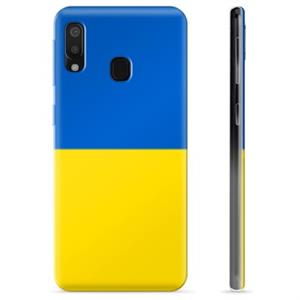 Samsung Galaxy A20e TPU Hoesje OekraÃ¯ense Vlag - Geel en Lichtblauw