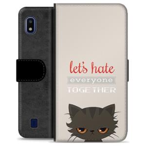 Samsung Galaxy A10 Premium Wallet Case - Angry Cat