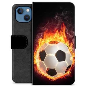 iPhone 13 Premium Portemonnee Hoesje - Voetbal Vlam