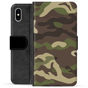 iPhone X / iPhone XS Premium Portemonnee Hoesje - Camouflage