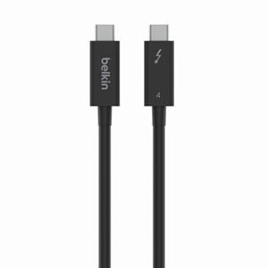Belkin INZ002bt2MBK USB-C-kabel Thunderbolt 4 Thunderbolt (USB-C) stekker 2 m Zwart 8K UHD