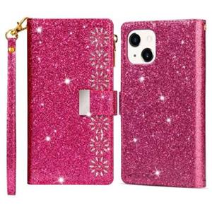 Starlight Series iPhone 14 Pro Portemonnee Hoesje - Fel roze