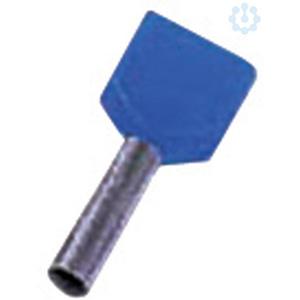 Intercable 180777 Dubbele adereindhulzen 2.50 mm² Deels geïsoleerd Blauw 100 stuk(s)