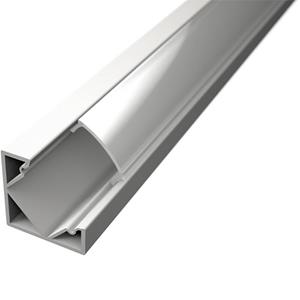 Led Strip Profiel - Delectro Profi - Wit Aluminium - 1 Meter - 18.5x18.5mm - Hoekprofiel