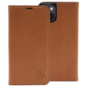 JT Berlin BookCase Tegel iPhone 13 Mini Leren Flip Case - Cognac