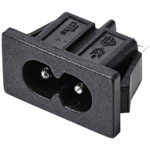 trucomponents TRU COMPONENTS TC-10088404 Kaltgeräte-Steckverbinder Stecker, Einbau vertikal 2.5A Schwarz