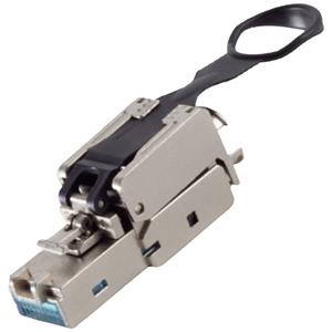 bklelectronic BKL Electronic RJ45-STEKKER, ZONDER GEREEDSCHAP, EASY PULL, STP, CAT 6A 10121203 Stekker, recht Aantal polen 8P8C Zilver 1 stuk(s)
