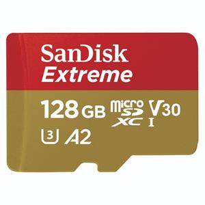 SanDisk Extreme microSDXC-kaart 128 GB UHS-Class 3 Schokbestendig, Waterdicht