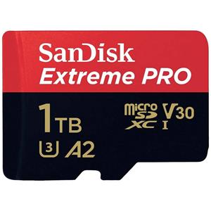 SanDisk Extreme PRO microSDXC-Karte 1TB Class 10, UHS-I, v30 Video Speed Class stoßsicher, Wasserdi