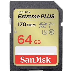 SanDisk Extreme PLUS SDXC-Karte 64GB UHS-Class 3stoßsicher, Wasserdicht