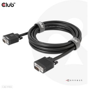 Club 3D CLUB3D VGA Cable Bidirectional M/M 3m/9.84ft 28AWG
