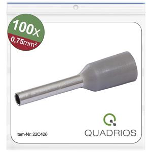 Quadrios 22C426 Aderendhülse 0.75mm² Teilisoliert Grau 1 Set